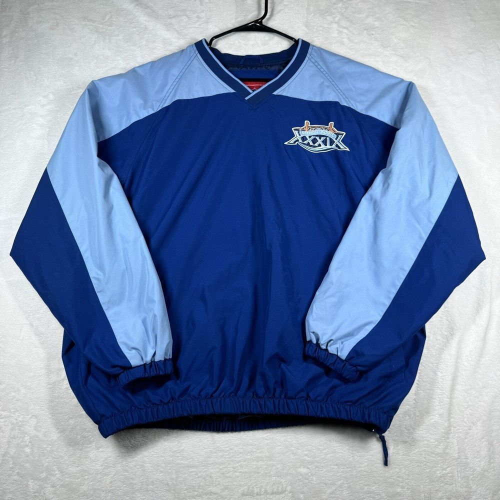 Vintage 2005‎ Classic Super Bowl 39 Windbreaker Size XL Patriots Vs Eagles